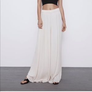 Zara white palazzo pants